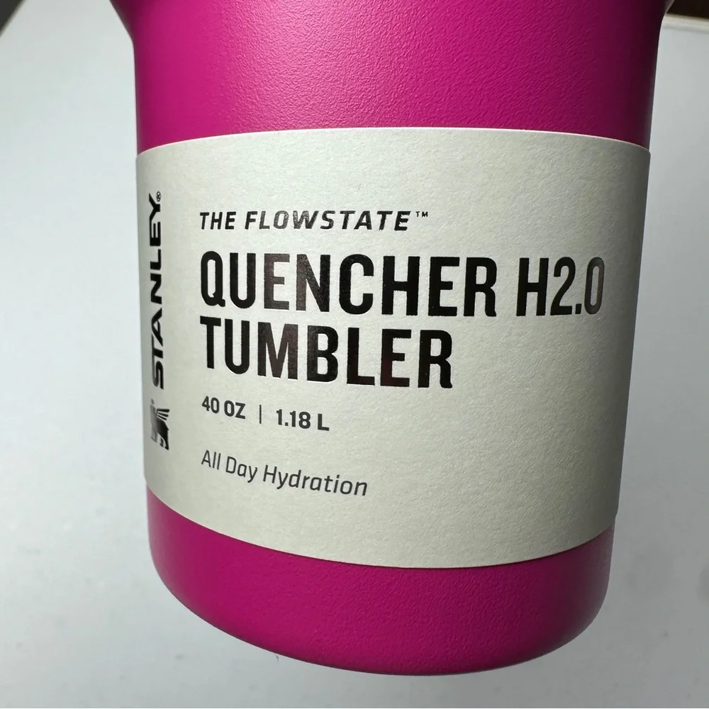 NWT Stanley Fuchsia 40 Ounce Quencher H2.O FlowState Tumbler - Picture 3 of 8